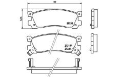 Sada brzdových destiček, kotoučová brzda BREMBO P 49 025