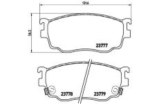 Sada brzdových platničiek kotúčovej brzdy BREMBO P 49 026