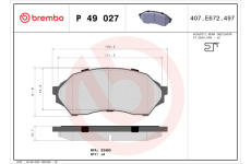 Sada brzdových platničiek kotúčovej brzdy BREMBO P 49 027