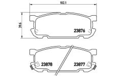 Sada brzdových platničiek kotúčovej brzdy BREMBO P 49 030