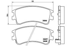 Sada brzdových destiček, kotoučová brzda BREMBO P 49 032