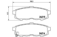 Sada brzdových destiček, kotoučová brzda BREMBO P 49 042