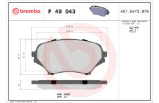 Sada brzdových platničiek kotúčovej brzdy BREMBO P 49 043