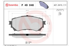 Sada brzdových platničiek kotúčovej brzdy BREMBO P 49 048