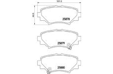 Sada brzdových destiček, kotoučová brzda BREMBO P 49 049