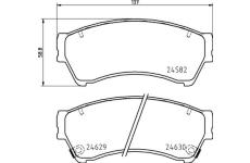 Sada brzdových platničiek kotúčovej brzdy BREMBO P 49 060