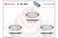 Sada brzdových platničiek kotúčovej brzdy BREMBO P 49 063