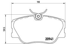 Sada brzdových destiček, kotoučová brzda BREMBO P 50 008