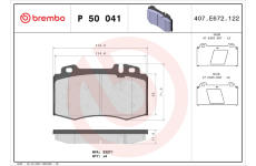 Sada brzdových platničiek kotúčovej brzdy BREMBO P 50 041