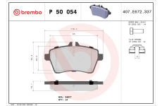 Sada brzdových platničiek kotúčovej brzdy BREMBO P 50 054