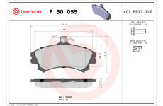 Sada brzdových platničiek kotúčovej brzdy BREMBO P 50 055