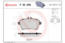 Sada brzdových platničiek kotúčovej brzdy BREMBO P 50 056