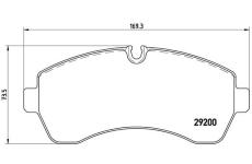 Sada brzdových platničiek kotúčovej brzdy BREMBO P 50 059