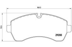 Sada brzdových destiček, kotoučová brzda BREMBO P 50 059G