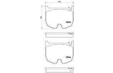 Sada brzdových destiček, kotoučová brzda BREMBO P 50 062