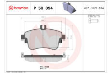 Sada brzdových destiček, kotoučová brzda BREMBO P 50 094