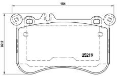 Sada brzdových destiček, kotoučová brzda BREMBO P 50 098