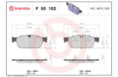 Sada brzdových platničiek kotúčovej brzdy BREMBO P 50 102