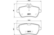 Sada brzdových platničiek kotúčovej brzdy BREMBO P 50 103