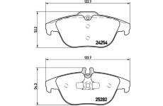 Sada brzdových destiček, kotoučová brzda BREMBO P 50 104