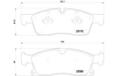 Sada brzdových platničiek kotúčovej brzdy BREMBO P 50 108