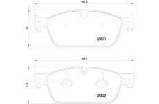 Sada brzdových destiček, kotoučová brzda BREMBO P 50 112