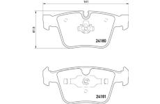 Sada brzdových destiček, kotoučová brzda BREMBO P 50 116