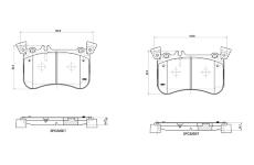 Sada brzdových destiček, kotoučová brzda BREMBO P 50 121X
