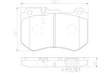 Sada brzdových platničiek kotúčovej brzdy BREMBO P 50 123