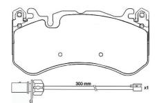 Sada brzdových destiček, kotoučová brzda BREMBO P 50 127