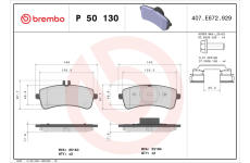 Sada brzdových platničiek kotúčovej brzdy BREMBO P 50 130