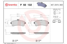 Sada brzdových platničiek kotúčovej brzdy BREMBO P 50 132