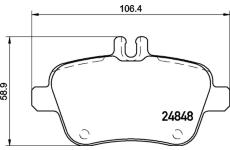 Sada brzdových destiček, kotoučová brzda BREMBO P 50 135