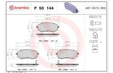 Sada brzdových platničiek kotúčovej brzdy BREMBO P 50 144