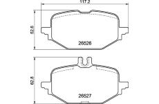 Sada brzdových destiček, kotoučová brzda BREMBO P 50 172