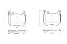 Sada brzdových destiček, kotoučová brzda BREMBO P 50 179
