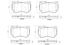 Sada brzdových destiček, kotoučová brzda BREMBO P 50 180