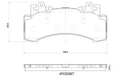 Sada brzdových destiček, kotoučová brzda BREMBO P 50 182