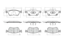 Sada brzdových destiček, kotoučová brzda BREMBO P 50 185