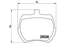 Sada brzdových platničiek kotúčovej brzdy BREMBO P 52 002