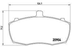 Sada brzdových platničiek kotúčovej brzdy BREMBO P 52 012