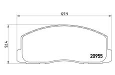 Sada brzdových destiček, kotoučová brzda BREMBO P 54 006