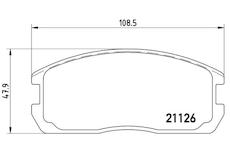 Sada brzdových destiček, kotoučová brzda BREMBO P 54 009