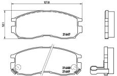 Sada brzdových destiček, kotoučová brzda BREMBO P 54 014