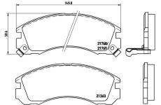 Sada brzdových platničiek kotúčovej brzdy BREMBO P 54 017