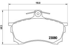 Sada brzdových platničiek kotúčovej brzdy BREMBO P 54 021