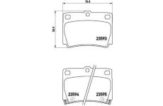 Sada brzdových destiček, kotoučová brzda BREMBO P 54 026