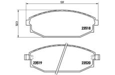 Sada brzdových destiček, kotoučová brzda BREMBO P 54 027