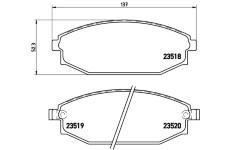 Sada brzdových destiček, kotoučová brzda BREMBO P 54 027