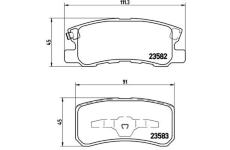 Sada brzdových destiček, kotoučová brzda BREMBO P 54 031